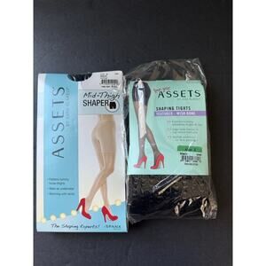 Spanx Assets Bundle Body Shaper Tights Size 4/5 Black New (2)
